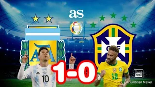 Argentina vs Brazil 1-0 - Highlights Final Match copa America 2021