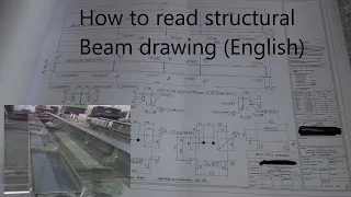 How to read steel structural beam fabrication drawing in (English)