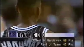 Shaq (40pts/18rebs) & Penny (38pts/13asts) vs Warriors (1994)