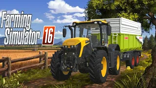Farming Simulator 16 JCB || Tractor Straw Moving fs16 || Timelapse ||