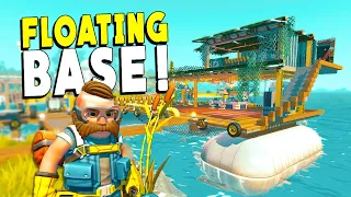 We Made a Floating Base with Working Kitchen and Bar - Scrap Mechanic Survival EP 12