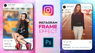 How to Create 3D instagram photo Frame Effect | Photoshop