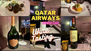 【Hong Kong - Doha カタール航空ビジネスクラスでワイン】Food and Wine Pairing on Qatar Airways
