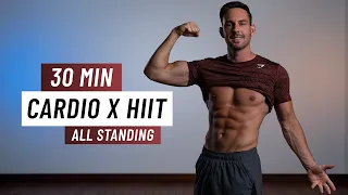 30 Min Cardio HIIT Workout - ALL STANDING - No Squats or Lunges