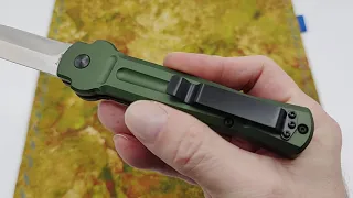 GREEN STAINLESS ACE AUTOMATIC KNIFE AKC ITALY