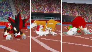 Mario & Sonic at the Olympic Games - 100m with All Characters (NDS)