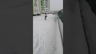 28 апреля 2019 суровая Сибирская зима в Тобольске