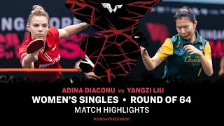 Adina Diaconu vs Yangzi Liu | WS R64 | Singapore Smash 2024