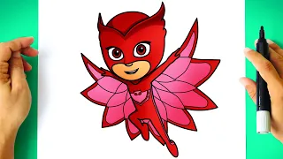 How to DRAW OWLETTE - PJ MASKS