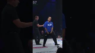 He eats a shot and then delivers a ONE-SHOT KO!