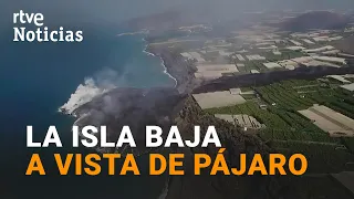 VOLCÁN de LA PALMA: Así es la nueva 'ISLA BAJA' que ha formado la LAVA en TAZACORTE | RTVE Noticias