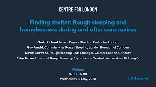 Webinar: Finding shelter: Rough sleeping and homelessness during and after coronavirus