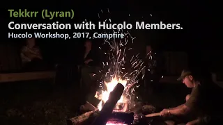 Tekkrr (Lyran) Conversation with the Hucolo Members around a Campfire. Workshop, 2018