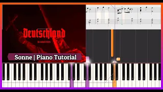 Rammstein - Sonne - Piano Tutorial - Partitura