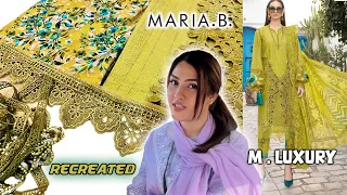 M.LUXURY by MARIA B recreated from scratch | New Auriga Market | Mehreen Riz