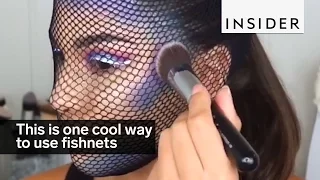 Makeup Artists Use Fishnets To Create Mermaid Scales