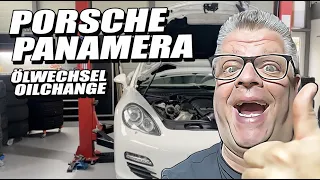 Ölwechsel am Porsche Panamera