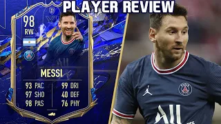 LA PULGA! 🇦🇷 98 TOTY MESSI PLAYER REVIEW! FIFA 22 ULTIMATE TEAM