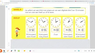 pluspunt 4 groep 5 blok 3 doel 4 klokkijken analoog en digitaal 5 en 10 voor en over