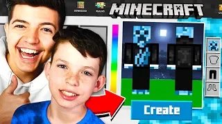 MAKING MY LITTLE BROTHER A MINECRAFT ACCOUNT!
