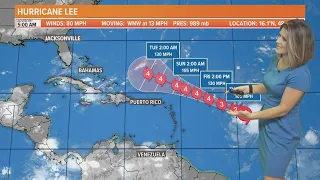 Tracking Lee: Hurricane expected to 'rapidly intensify' into borderline Category 5, steering current