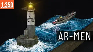 How to make water on a diorama? Lighthouse AR-MEN 1:350