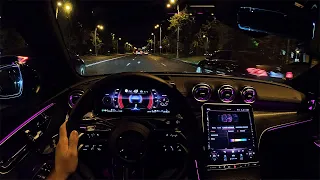 2023 Mercedes-Benz C300e 4Matic POV Night Drive (PURE DRIVING) (ASMR)