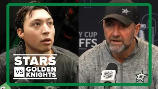 Dallas Stars practice interviews after Game 1 against the Golden Knights