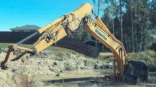 Экскаватор Komatsu PC290. The story of excavator Komatsu PC290. One whole year under the water.