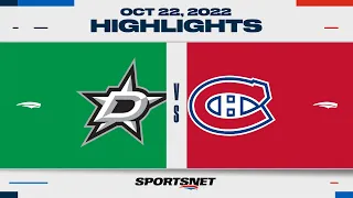 NHL Highlights | Stars vs. Canadiens - October 22, 2022