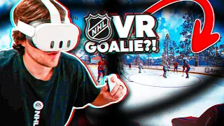 PLAYING GOALIE IN NHL VIRTUAL REALITY?!