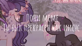 Пони meme-Ты был прекрасен как иисус.