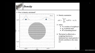 Smoothed Particle Hydrodynamics overview lecture