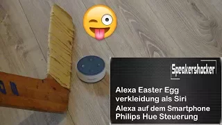 Amazon Echo Dot Alexa Easter Egg Review neue Funktionen. Siri Kostüm