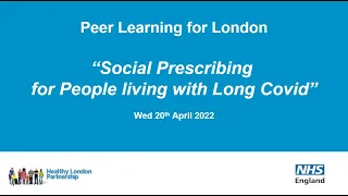 April 22: Social Prescribing for people living with Long Covid