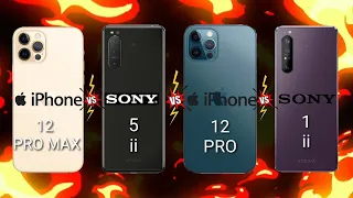 IPHONE 12 PRO MAX VS SONY XPERIA 5 II VS IPHONE 12 PRO VS SONY XPERIA 1 II Details Comparison! (Te