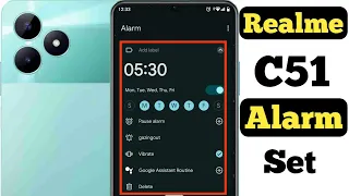 how to set alarm on realme c51 || Realme c51 me alarm kaise set kare ||