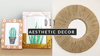 Aesthetic Decor for Room - Diy Jute Mirror & Cute Photo frames