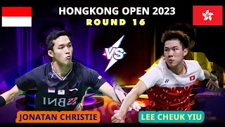 Jonatan CHRISTIE  vs. LEE Cheuk Yiu | VICTOR Hongkong Open 2023 - R16 #wcr1606 #hongkongopen