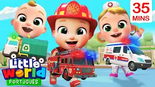 Nico, Nina e os Heróis da Comunidade! 🚒 | 🚑 O Mundo de Nina e Nico - Little World Português