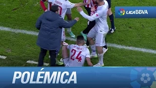 Polémica: dura entrada de Muniain sobre Giménez y tángana