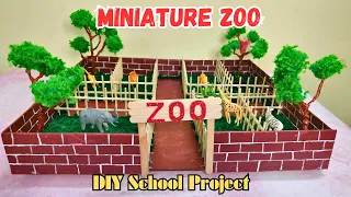 Zoo model for school project | Miniature zoo model | Science exhibition model | DIY zoo model