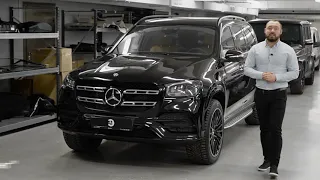 Mercedes-Benz GLS.  Создание комфортабельного кожаного салона с задними сидениями Майбах.