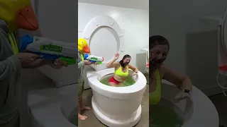 Mean Rubber Ducky PRANK in Toilet #shorts