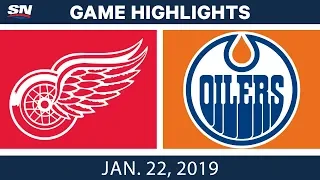 NHL Highlights | Red Wings vs. Oilers - Jan. 22, 2019