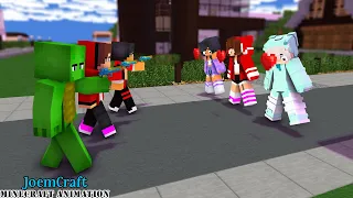 JJ & MAIZEN GOT A GIRLFRIENDS | CAPTURED LOVE | SUPER IDOL DANCE  - Minecraft Animation