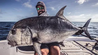 Fishing in paradise catching giant fish like GT’s.