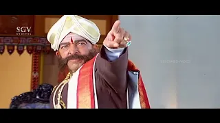 Dr.Vishnuvardhan Calls Lion To Show His Power To Minister | Simhadriya Simha Kannada Movie Scenes