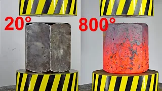 500 TON HYDRAULIC PRESS VS HOT METAL