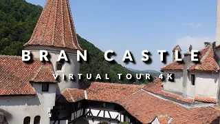 Bran Castle Virtual Tour 4K. Tour of Dracula's Castle in Transylvania, Romania